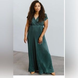 Baltic Born Pleated Maxi Dress | Lagoon - Medium